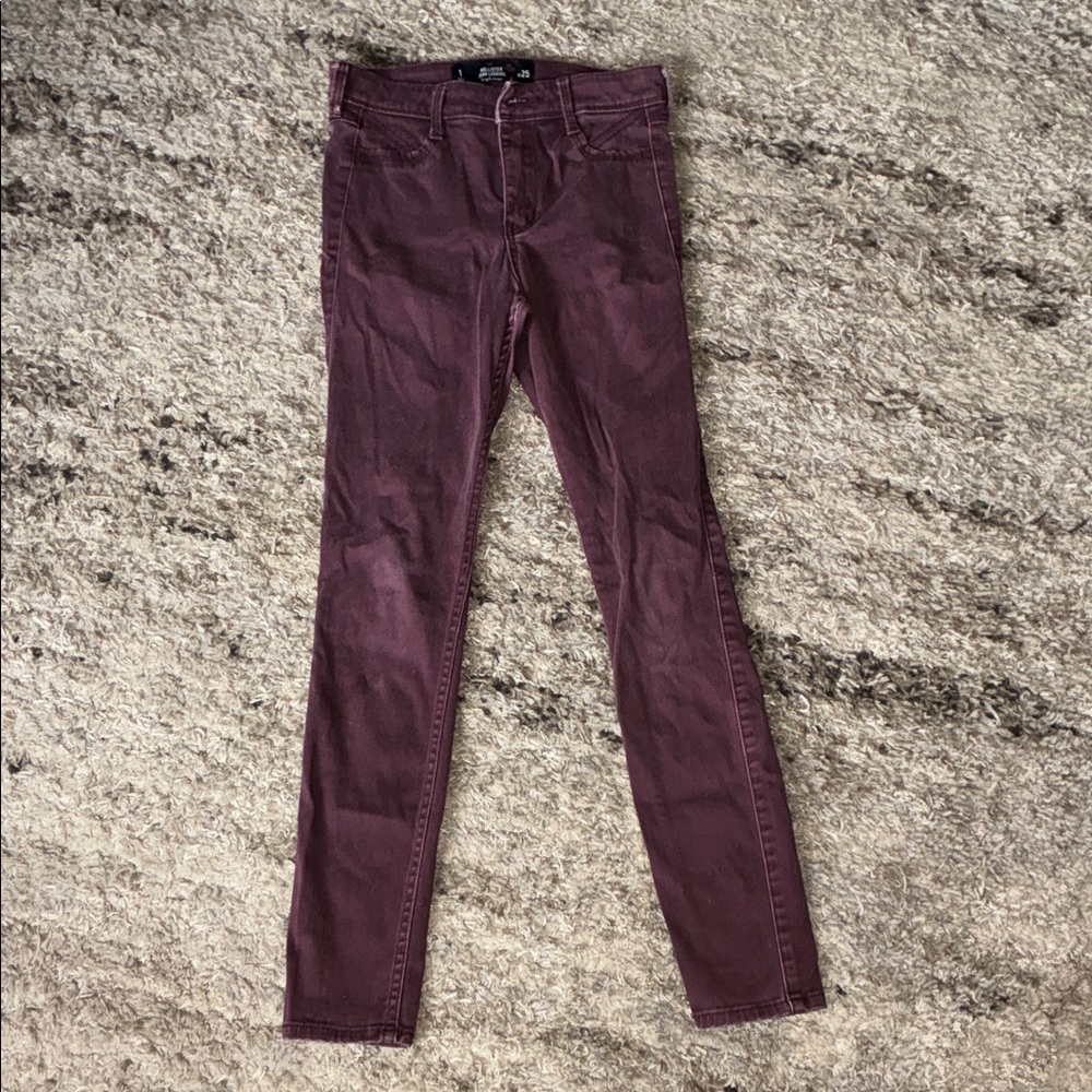 Hollister Women's Burgundy Jeans